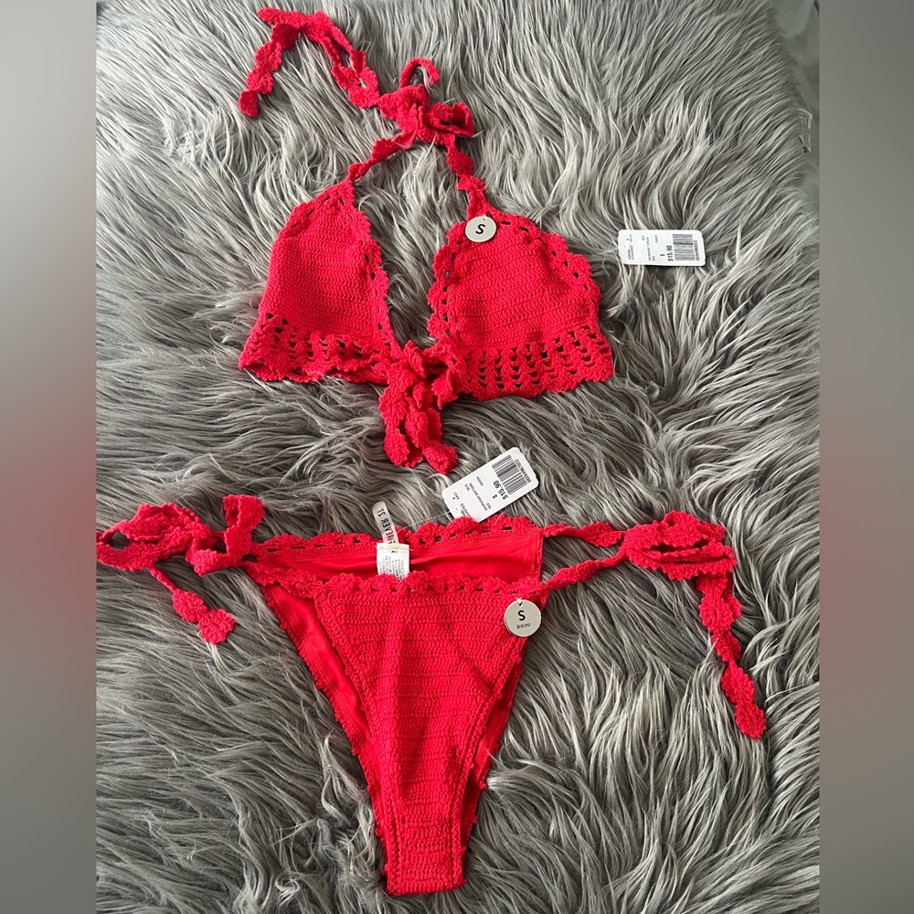 Red Crochet Bikini